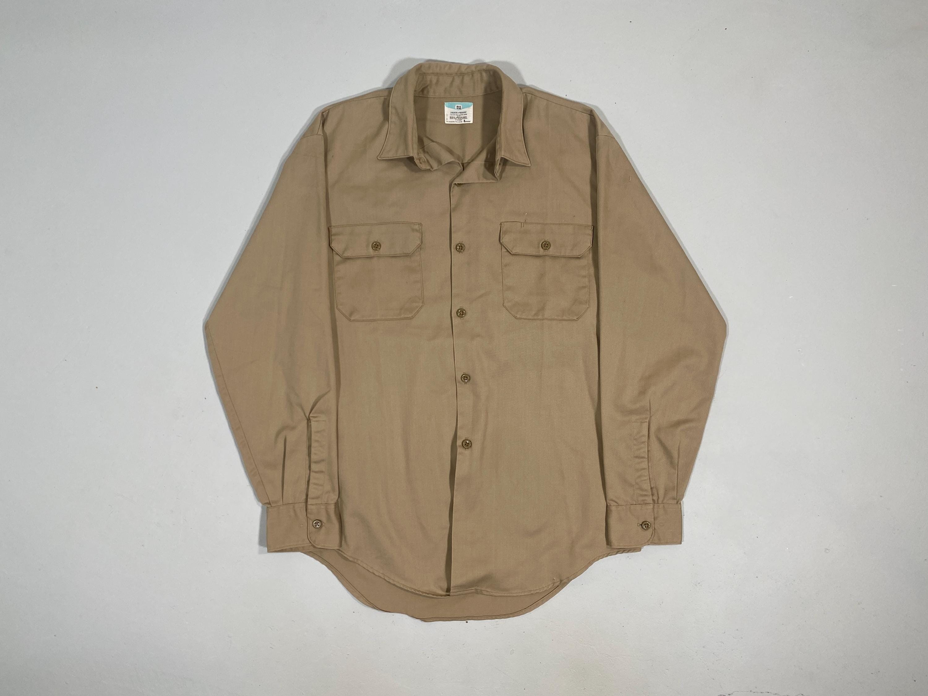 Vintage Big Mac Work Shirt: 60s/70s Tan Soil Release Utility Top