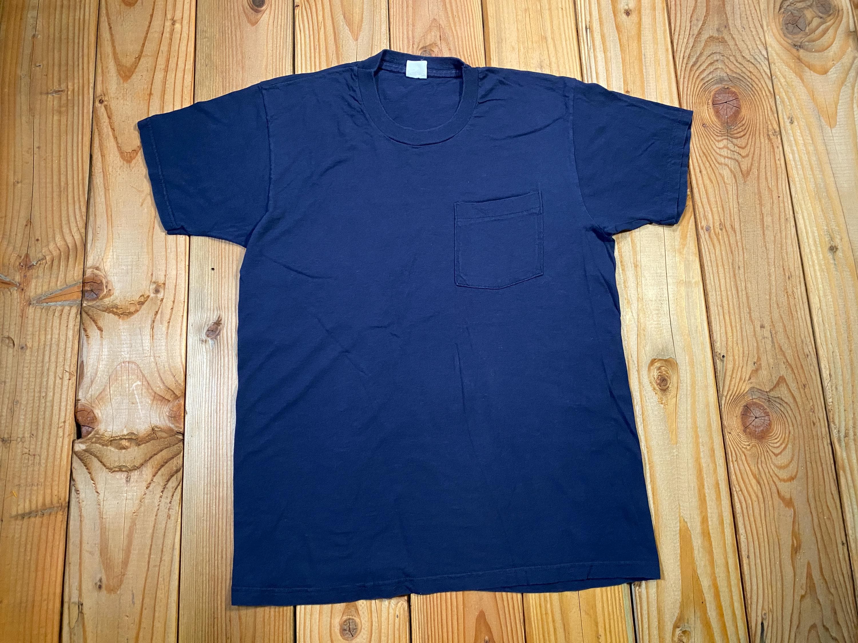 Navy Blue Pocket Tee Faded - Etsy