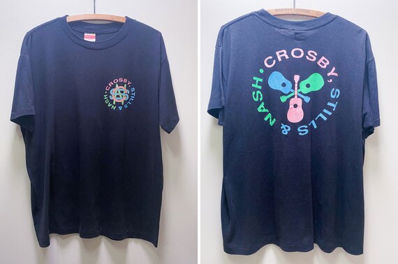 Vintage 80s Band Tee || Crosby Stills & Nash || R… - image 7