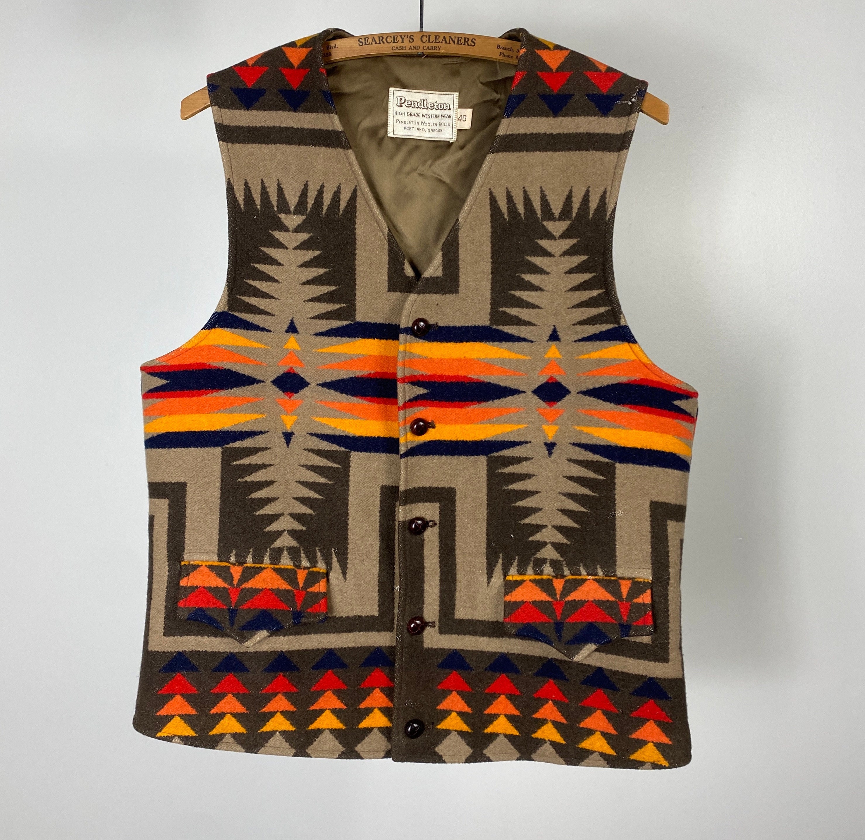 Pendleton Wool Vest - Etsy