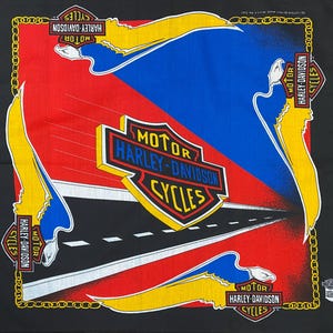 Vintage 80s 90s Harley Davidson Road Eagle Bandana Biker Collectible