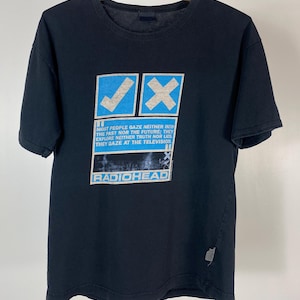 Vintage Radiohead Ok Computer T-Shirt | ©WASTE Products 1999 | Authentic 90s Radiohead Merchandise | Retro Alt-Rock Band Tee | 100% Cotton