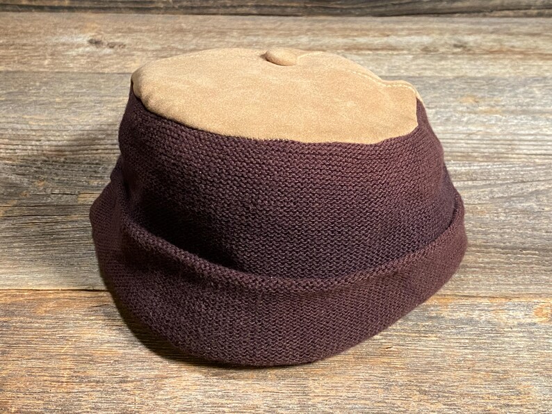 Vintage Goorin Bros. jaktkeps i kamelmocka från 1970-talet med stickade öronflikar - Herrstorlek Medium bild 7