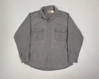 Vintage Five Brother Chamois Flannel Shirt, Men's Large, 90s Cotton Top