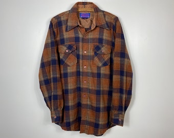 Size M, 80s - 90s Ponderosa Wool Blend Flannel | Vintage Work Wear Clothing