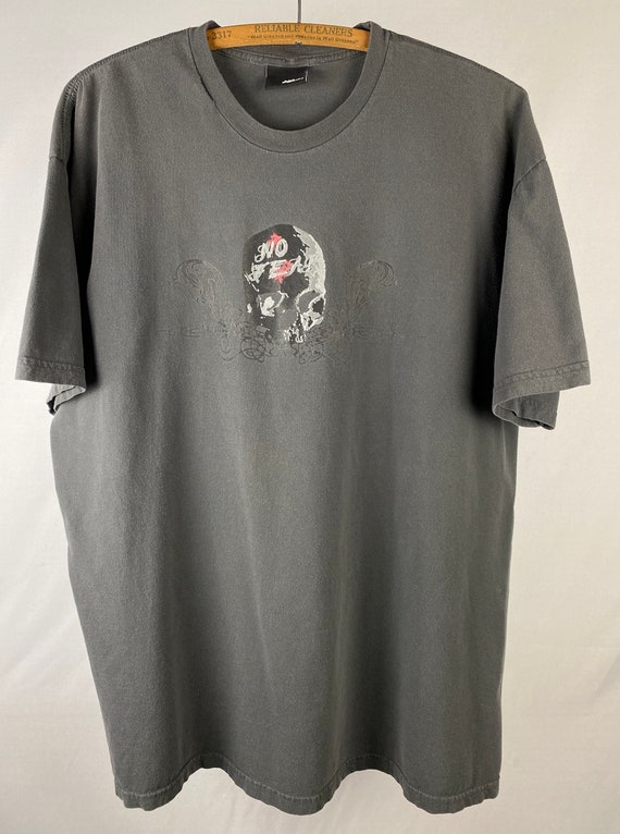 90s Y2k NO FEAR Skull Graphic T-shirt | Gothic Alt Emo