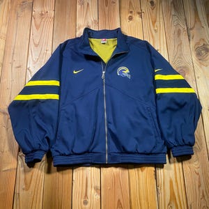 Vintage 90s/Y2k Nike Team Michigan Wolverines College Football Full Zip Jacket - 2XL