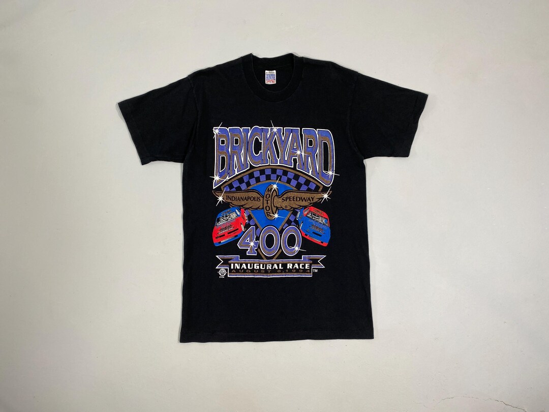 Vintage 90s Brickyard 400 NASCAR T-shirt, Inaugural Race Graphic Tee - Etsy