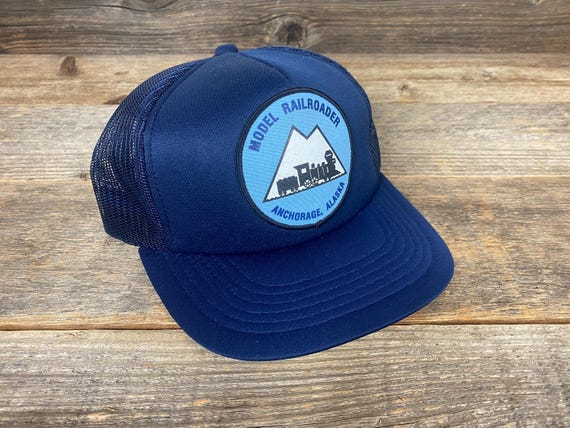 NOS 80s/90s Model Railroader Snapback Trucker Hat… - image 2
