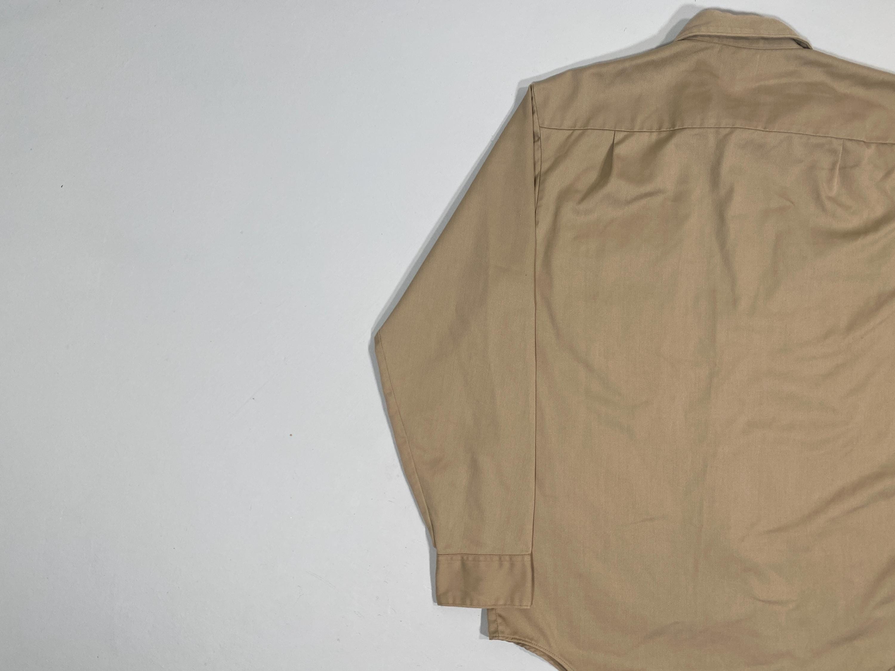 Vintage Big Mac Work Shirt: 60s/70s Tan Soil Release Utility Top 
