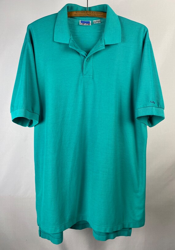 Levis Teal Green Vintage Embroidered Polo Shirt | 