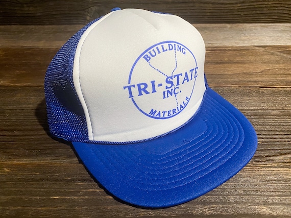 Vtg 70s Reynolds All Mesh Trucker Hat Dead Stock Usa Made Rare One Size Col Blue 