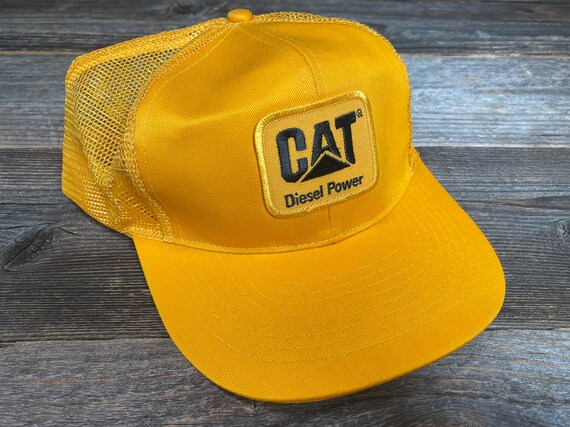 CAT Diesel Power Vintage Yellow Trucker 