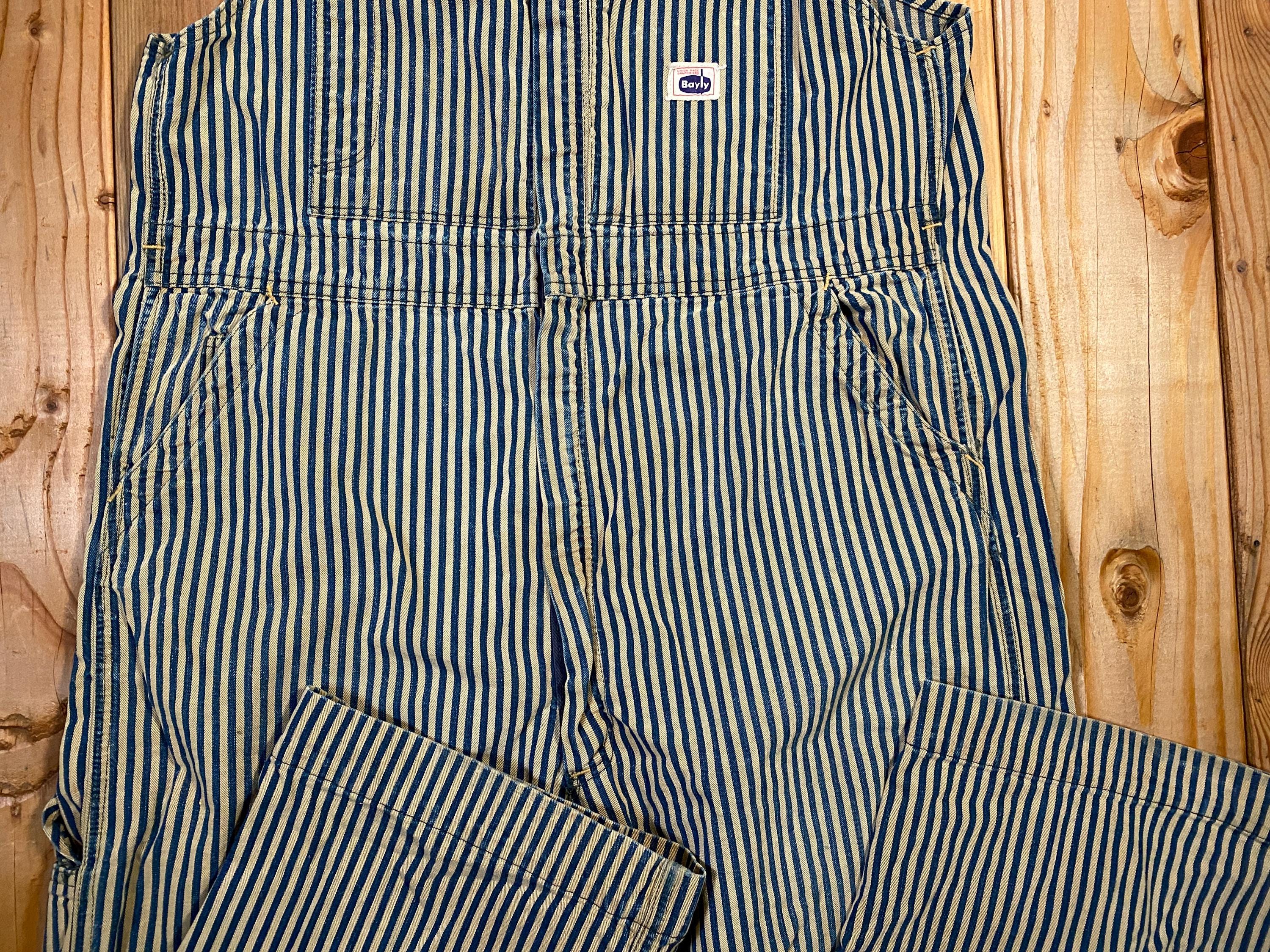 Vintage 1940s Bayly Hickory Stripe Overalls - Union Made