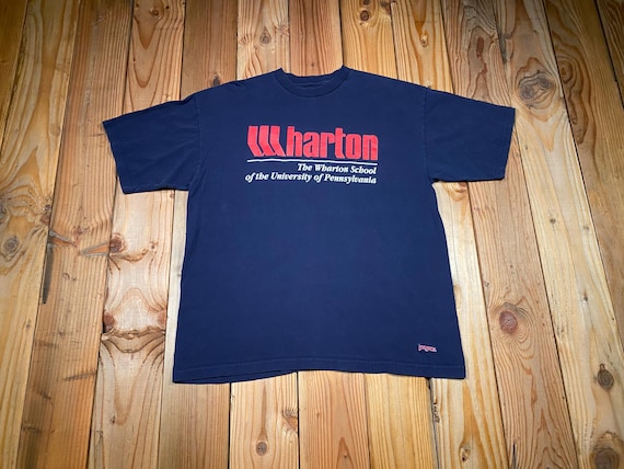 Vintage Wharton School University of Pennsylvania Y2k Tee – Academia Style