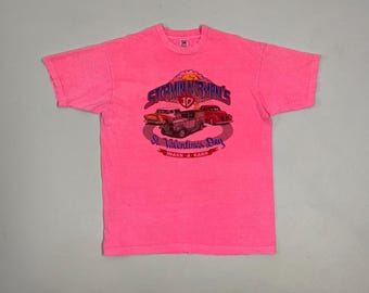 Vintage 90s Stormin Norman's Hot Rod T-Shirt, Pink Graphic Classic Car Racing XXL