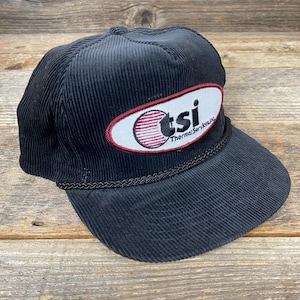 Vintage TSI Thermal Services Corduroy Hat | 90s Snapback | Deadstock