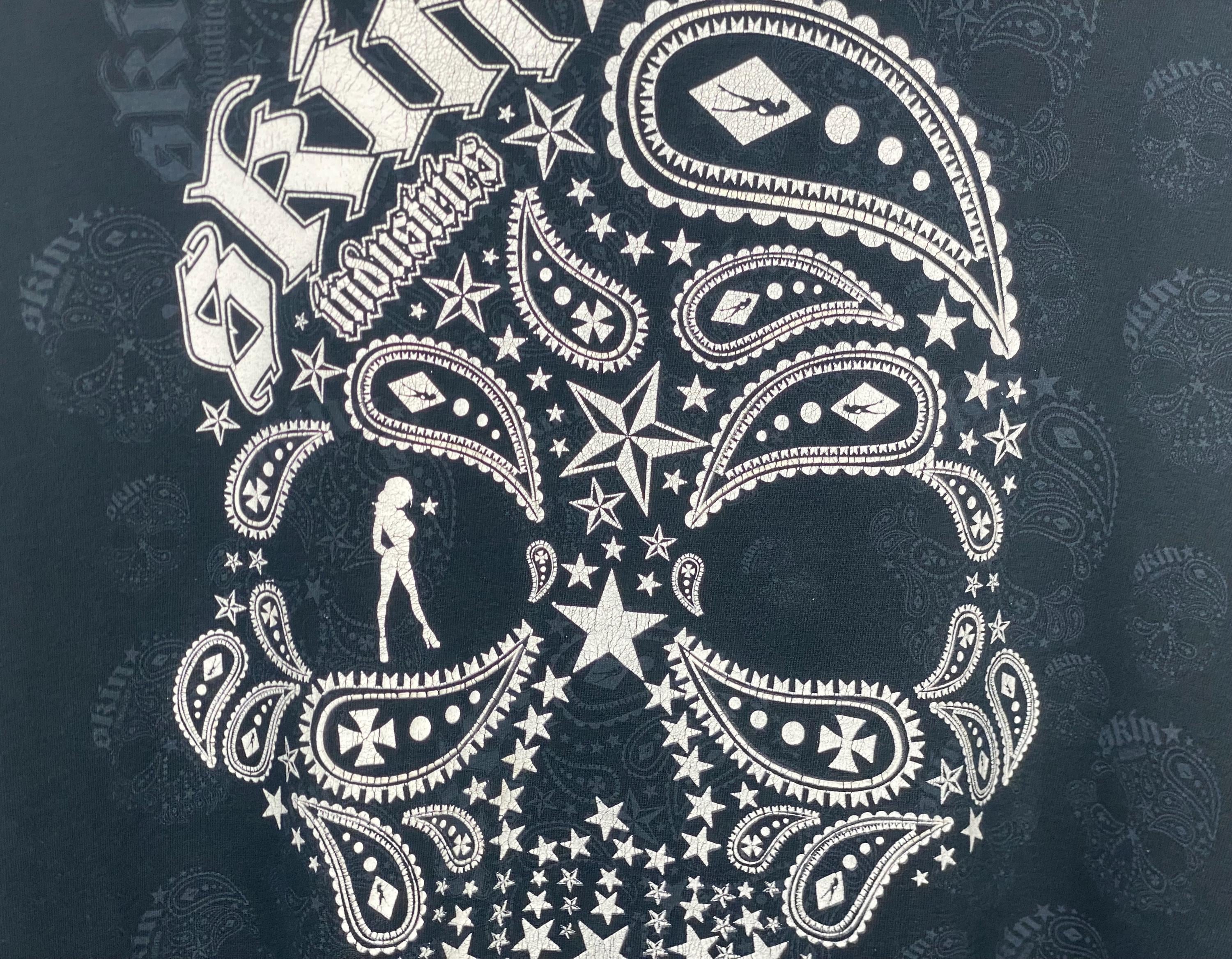 Vintage Skin Industries Skull T-shirt XXL - Y2K Motocross Punk - Etsy
