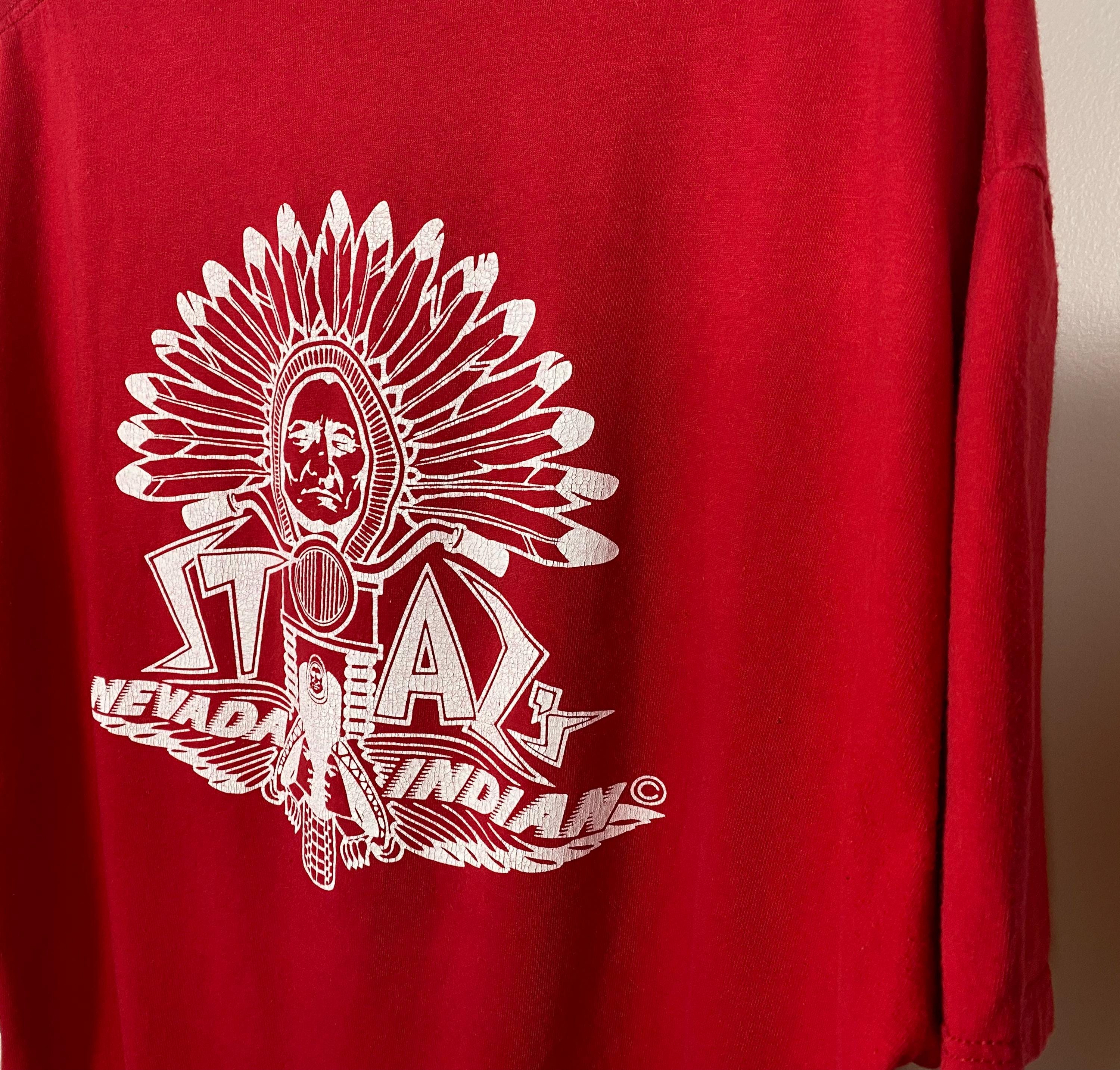 1990s Red Rider Indian Motorcycle Club T-shirt | Double Sided 