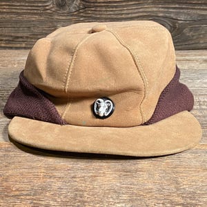 Vintage Goorin Bros. jaktkeps i kamelmocka från 1970-talet med stickade öronflikar - Herrstorlek Medium bild 1