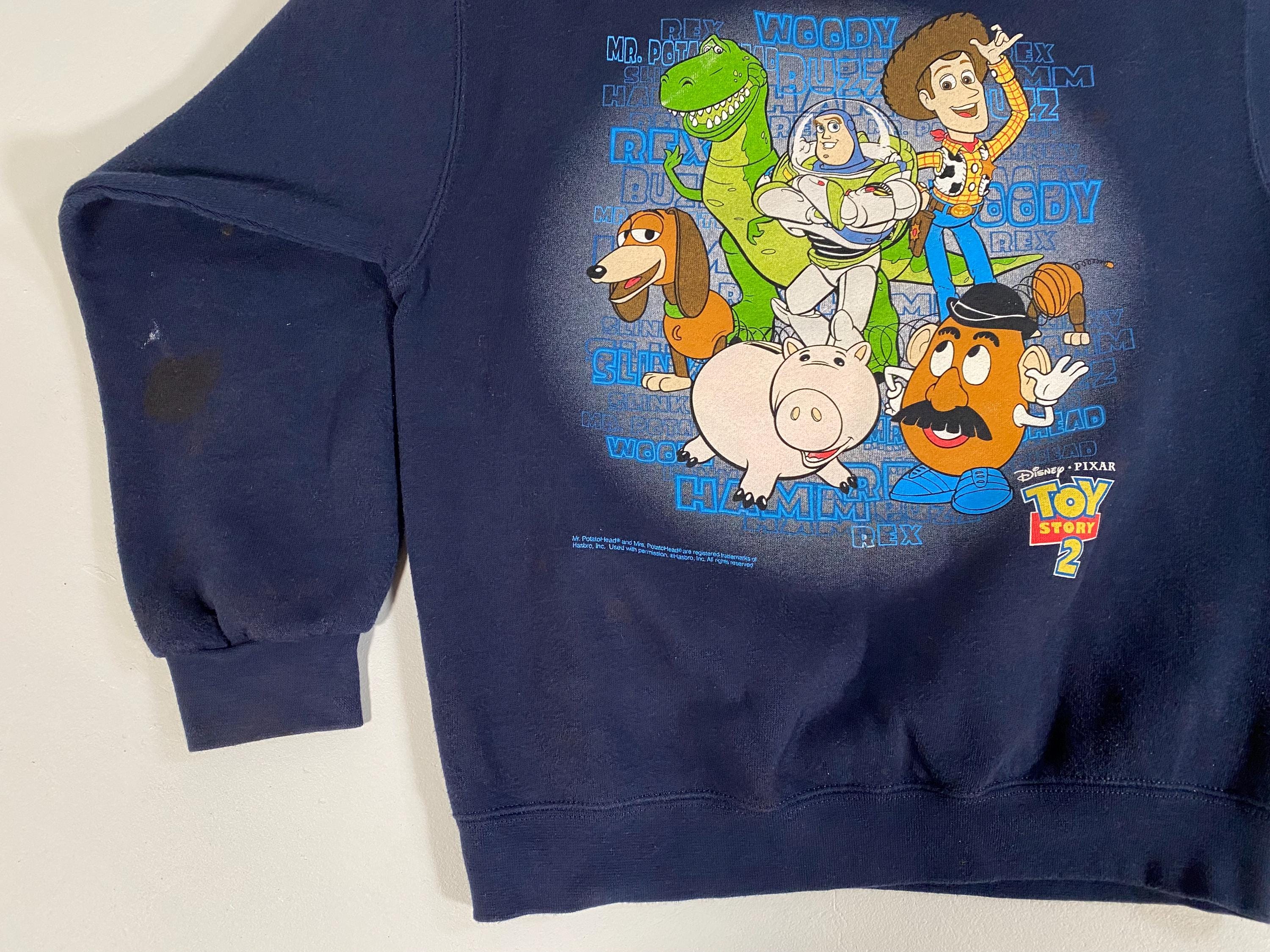 Vintage 1999 Toy Story 2 Disney Sweatshirt L Crewneck Buzz Woody