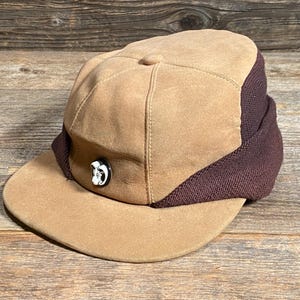 Vintage Goorin Bros. jaktkeps i kamelmocka från 1970-talet med stickade öronflikar - Herrstorlek Medium bild 2