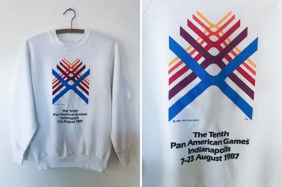 Vintage 1980s White Sweatshirt || Pan American Ga… - image 2