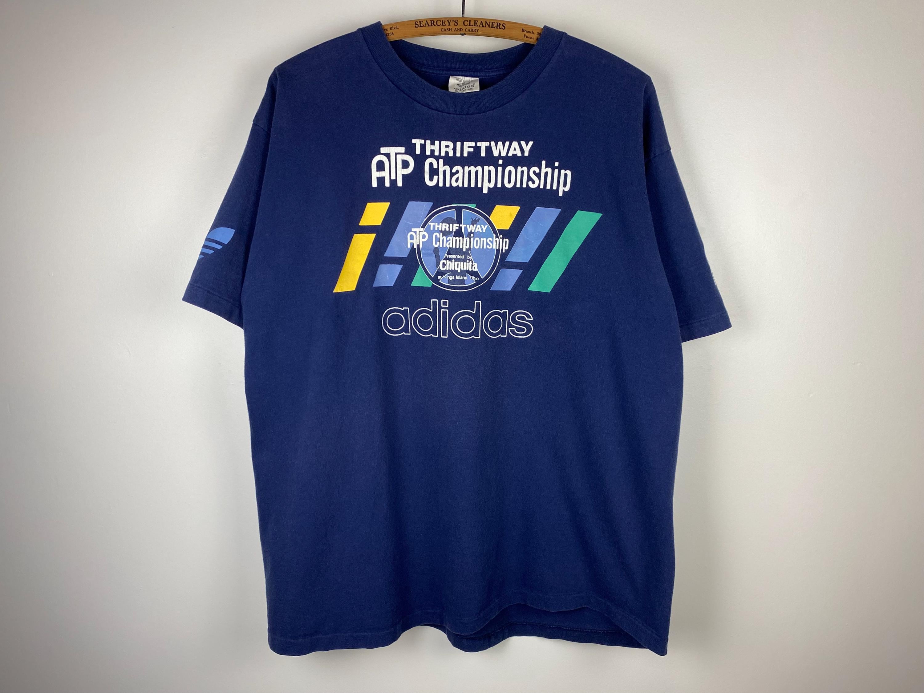 Vintage 90s Adidas ATP Championship Tennis T-shirt / Size XL 