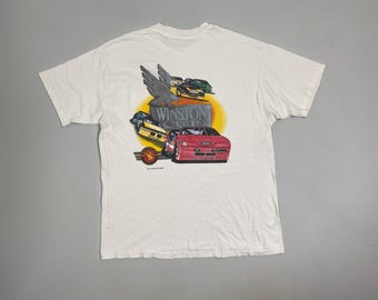 Vintage 1994 Winston Cup NASCAR T-Shirt, Ford Thunderbird Race Car, Size XL
