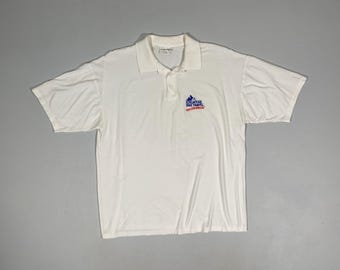 Vintage 90s Edelweiss Bike Travel Polo Shirt XL Retro Motorcycle Adventure Tours T-Shirt