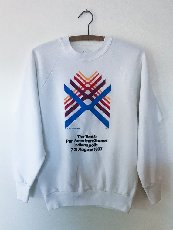 Vintage 1980s White Sweatshirt || Pan American Ga… - image 1