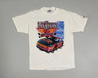 Vintage 90s Las Vegas 400 NASCAR Racing T-Shirt, Size Large