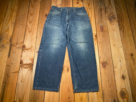 Vintage 90s Levis Dry Goods 595 Baggy Denim Jeans / Y2k Streetwear / 33x32