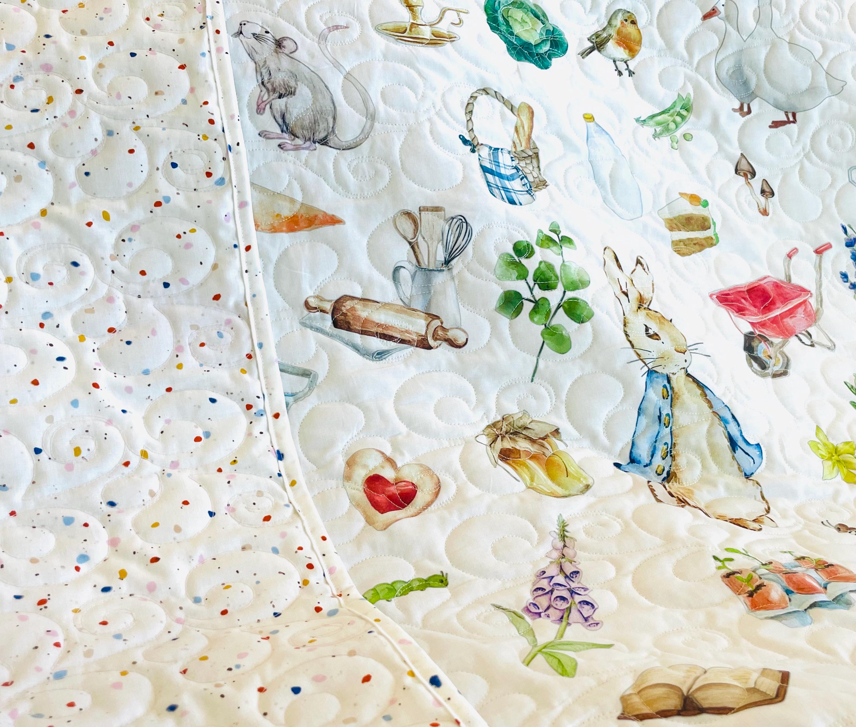 Peter Rabbit Baby Quilt – Beatrix Potter Animals Crib Blanket - Etsy