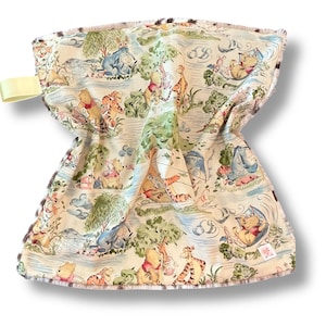 Toile Winnie the Pooh Lovey Blanket | Snow Leopard Minky Lovey | Binky Blanket and Holder | Pacifier Lovey