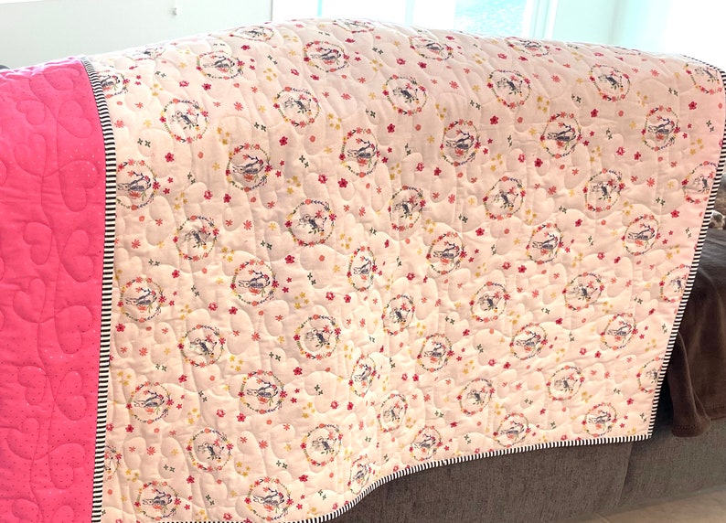 Baby Quilt / Baby Blanket Peter Rabbit Pink Reversible Baby Quilt ...