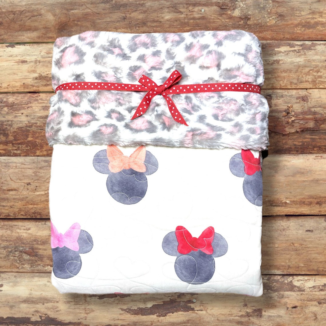 Baby Minky Blanket Disney Minnie quilted on 100 Organic Etsy