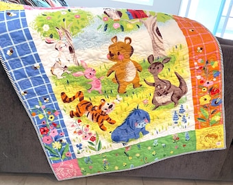 Winnie the Pooh Baby Quilt: 100 Acre Wood Crib Blanket