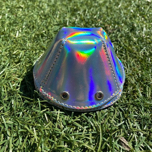 Silver Holographic Handmade Roller Skate Toe Caps (Guard) - Free US Shipping