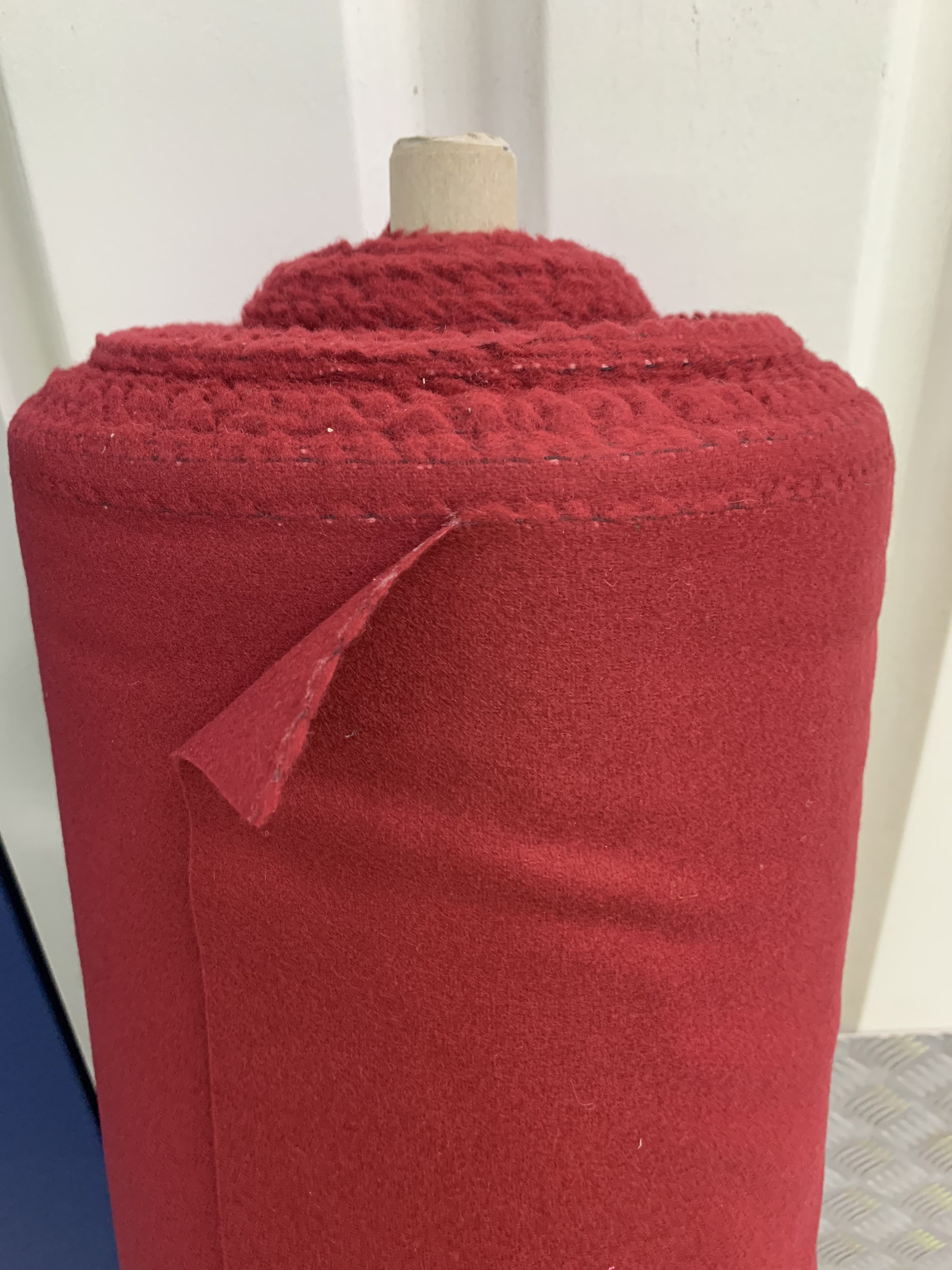 Red 100 Wool Melton Fabric. Made in Great Britain. Sold by Etsy