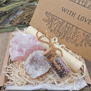 Little Box of Love Crystal Gift Set + Personalised Hand Stamped Card