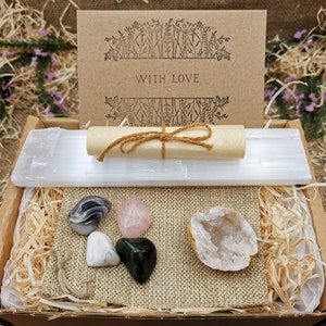 Libra Crystal Gift box, Zodiac Crystal gift, Personalised crystal gift