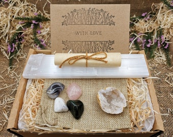 Libra Crystal Gift box, Zodiac Crystal gift, Personalised crystal gift