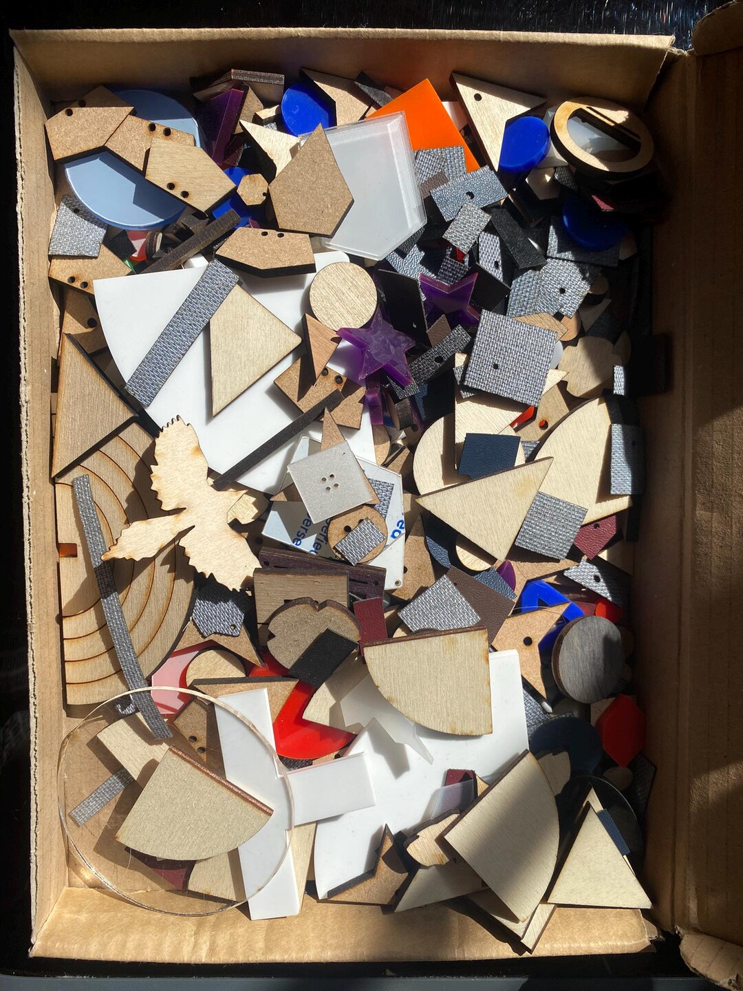 Mixed Laser Cut Offcuts Box, Plywood, Perspex, MDF Craft Materials ...