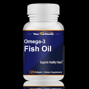 Your Nutritionist Omega-3 Fish Oil 1000mg, Heart Health, 120 softgels