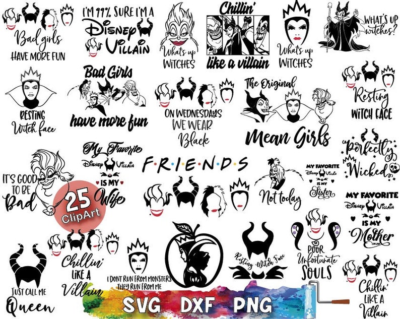 Free 124 Disney Villains Svg SVG PNG EPS DXF File