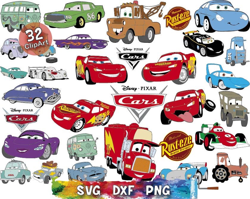 Cars Svg Cars Disney svg Bundle McQueen Svg Disney svg | Etsy