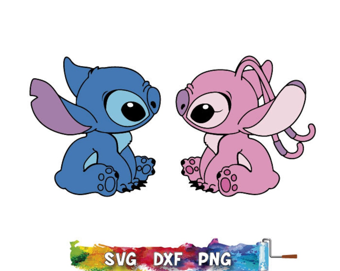 Stitch and Angel svg Lilo and Stitch svg Stitch and Angel Etsy