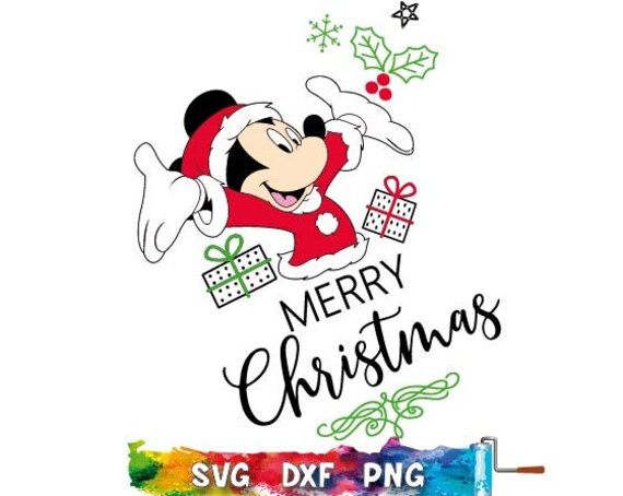 Weihnachten Mickey Mouse Santa Claus Weihnachten Svg Frohe Etsy