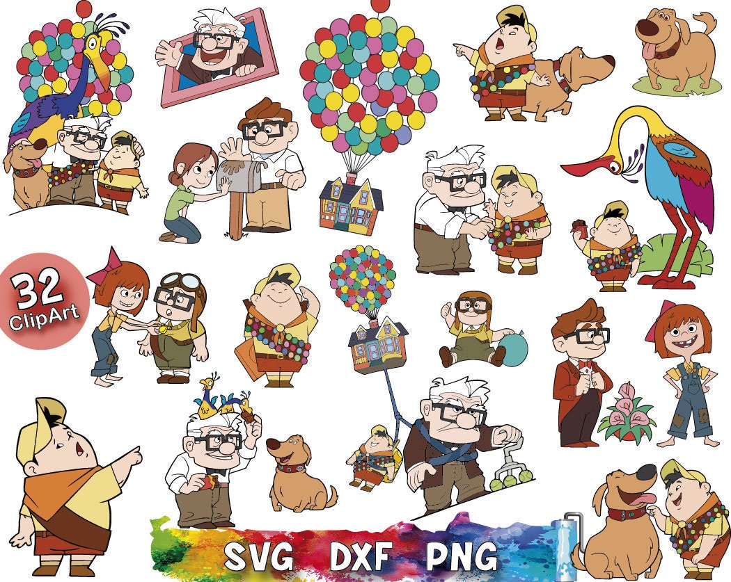 Up Movie SVG Bundle Russel SVG Carl svg Kevin Carl and | Etsy